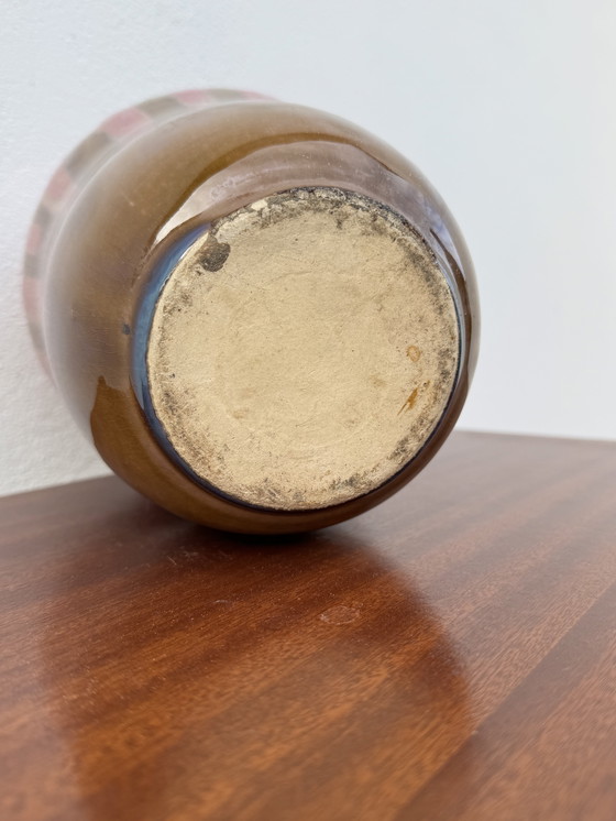 Image 1 of Vaso in gres smaltato rosa Art Déco