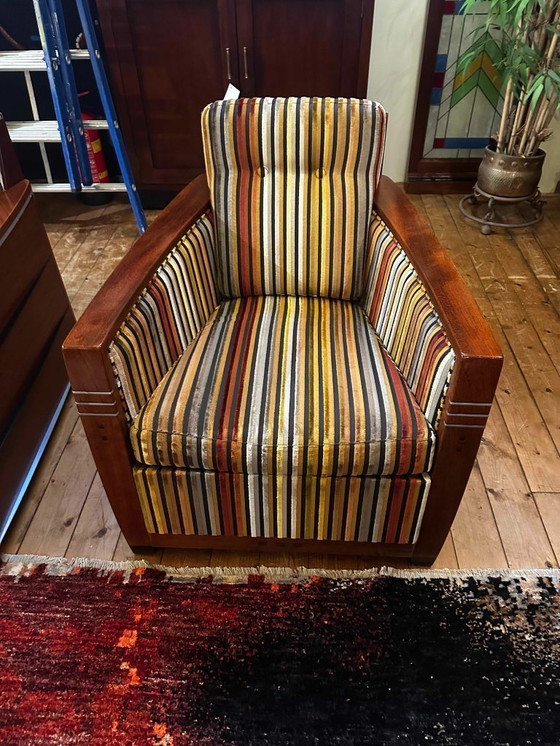 Image 1 of Magnifique ensemble de deux fauteuils pivotants Art Déco Schuitema « Frank »