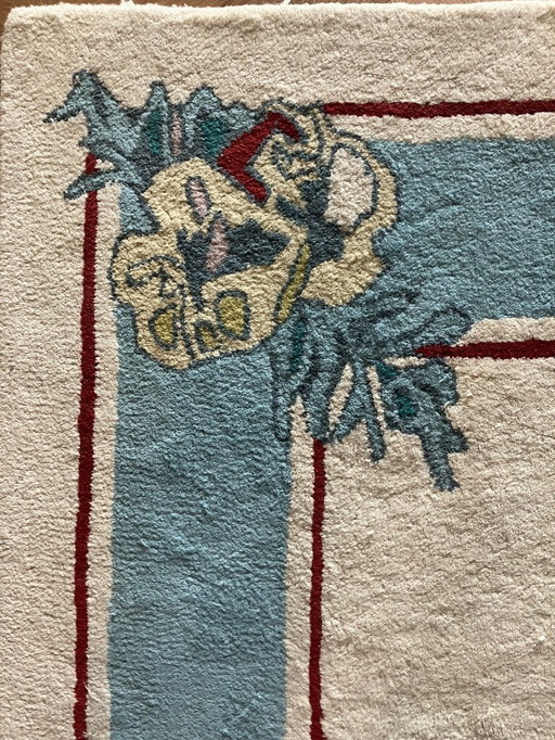 pure wool rug with unique design