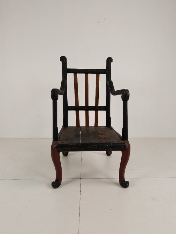 Image 1 of Poltrona inglese in stile cinese – circa 1900