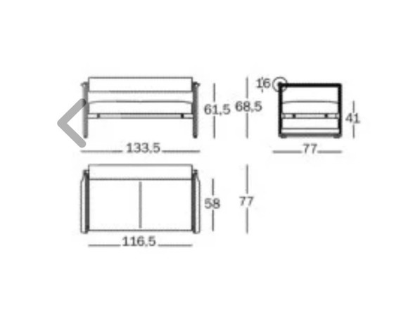 Image 1 of DIVANO BRUT 2- SOFA' GRIGIO ANTRACITE MAGIS