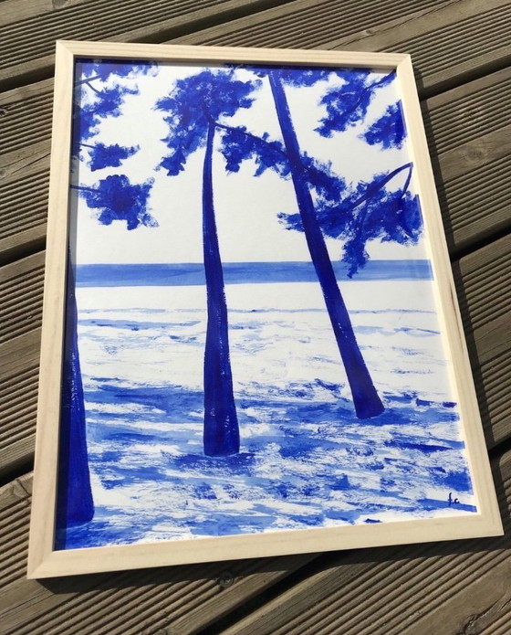 Image 1 of Acrylique sur papier blanc hahnemuhle.   Format 40x30cm.  