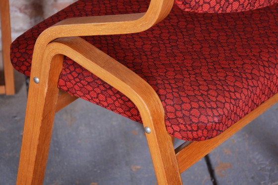 Ensemble de six chaises originales de style Mid-Century, par Ludvik Volak, en érable, République tchèque, (photo 16 of 19)