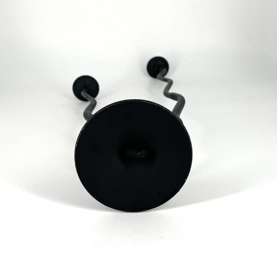 Image 1 of Candelabro scultoreo vintage in stile postmoderno/Memphis – "Wavy Design", anni '80