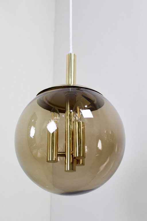 Lampada a sfera in vetro fumé DORIA vintage