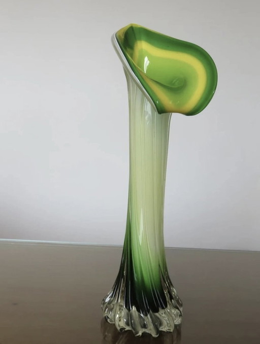 Vase, Soliflore " Arum " In Glass