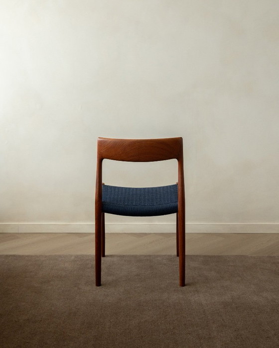 Image 1 of Danish Modern Teak Dining Chairs Model 77 by Niels Otto Møller for J.L. Møllers Møbelfabrik, Denmark, 1960s, Set of 6
