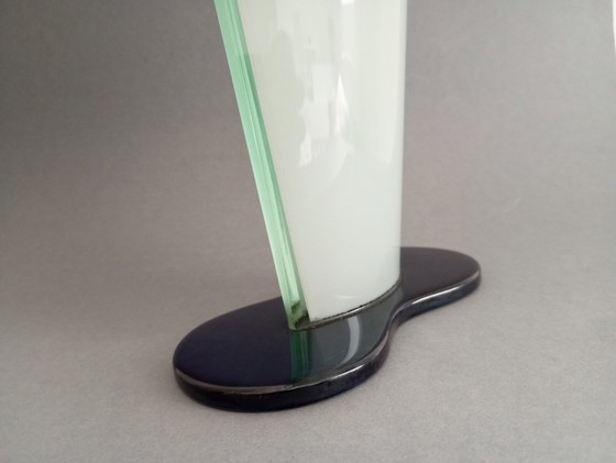 Image 1 of Ettore Sottsass vase en verre postmoderne "Lui" 1990 RSVP Italia Sottsass Associati