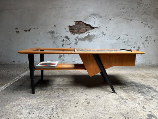 Rare vintage Alfred Hendrickx coffee table & bar