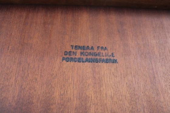 Image 1 of Mid-century Danish Haslev Mobelsnedkeri Coffee Table, Ceramic Tile Inlay, circa 1960s