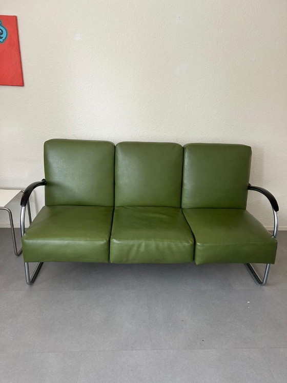 Gispen 444 3-Seater Sofa, 1950s-1960s – 3-5 seaters, Iron, Chrome (photo 2 of 5)