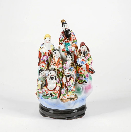Mid-20th Century Orientalische Chinesische Porzellan Keramik Figur Bildhauerei