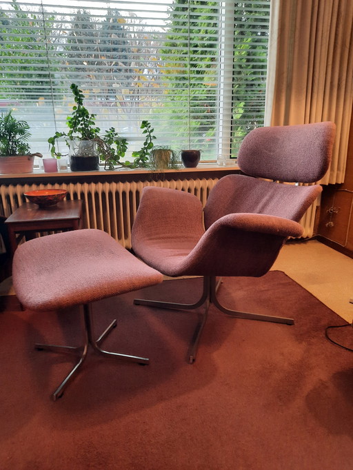 2X Artifort Tulip Fauteuil En Hocker