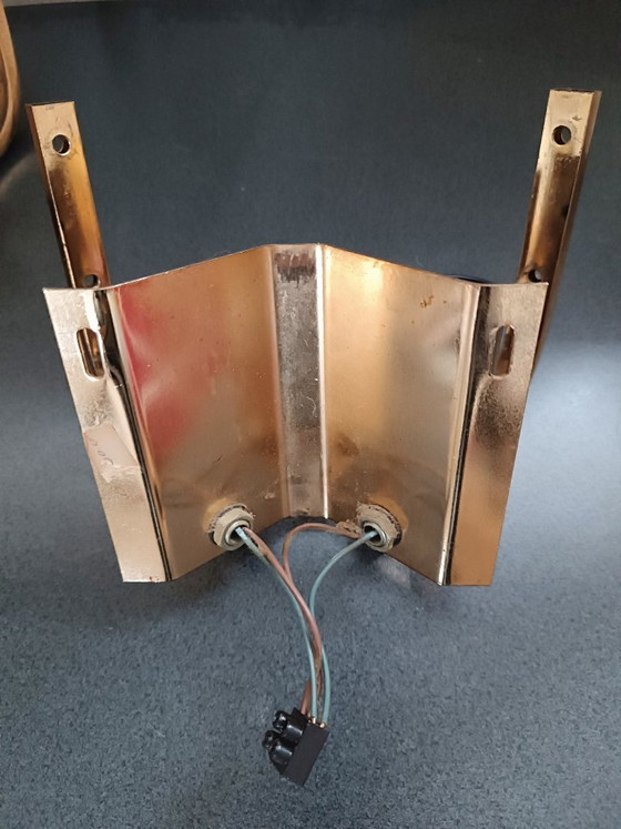 Image 1 of Zeldzaam paar "Leaves" kunstglazen wandlampen van Carl Fagerlund voor Orrefors - Zweden, jaren 1960-1970