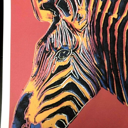 Années 1990, d'après Andy Warhol, lithographie « Le zèbre de Grévy » – lithos zeefdrukken, Paper (photo 2 of 11)
