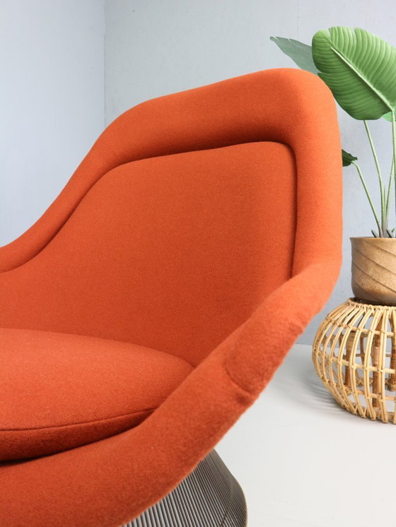 Image 1 of Early bronze lounge chair by Warren Platner for Knoll 1960s in rust red