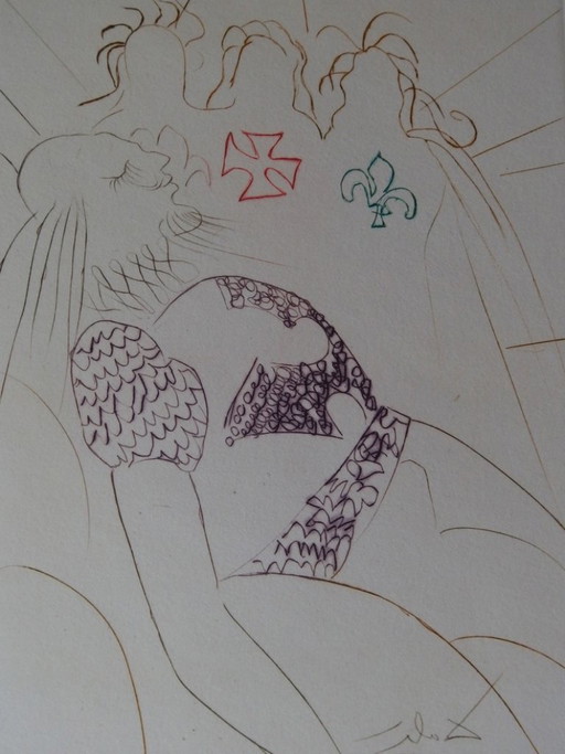 Salvador Dalí: Shakespeare: Enrico IV, incisione originale firmata – giclee prints, Paper (photo 2 of 5)