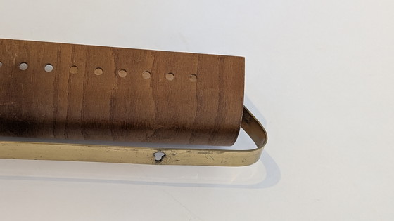 Image 1 of Lampada da parete svedese d'epoca in teak e ottone anni '60