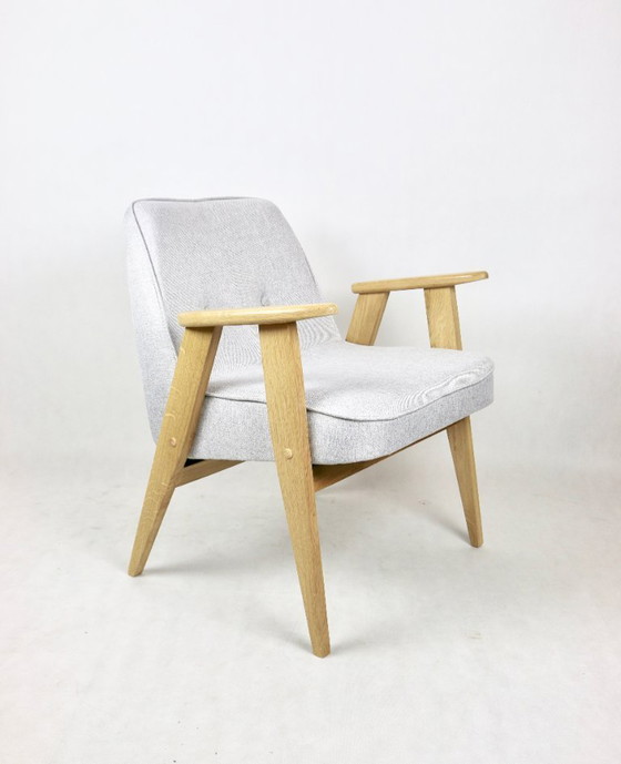 Image 1 of Beige & Grauer Modell 366 Sessel von Józef Chierowski, 1970er