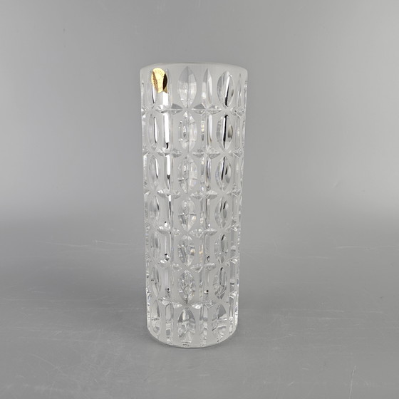 Image 1 of Magnifique vase vintage en cristal à 24% de plomb de Bavière, Allemagne. Années 1960/70. Verre de cristal.