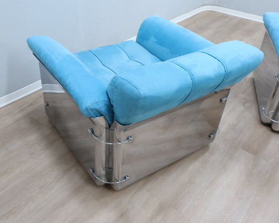 Image 1 of Vintage 1970s Saporiti Larissa Armchairs by Vittorio Introini