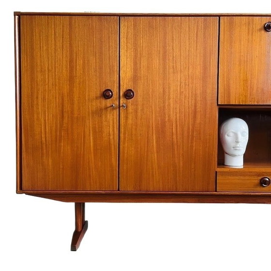 Image 1 of Mid-century Topform Danish design highboard cabinet vintage sideboard 1960's
