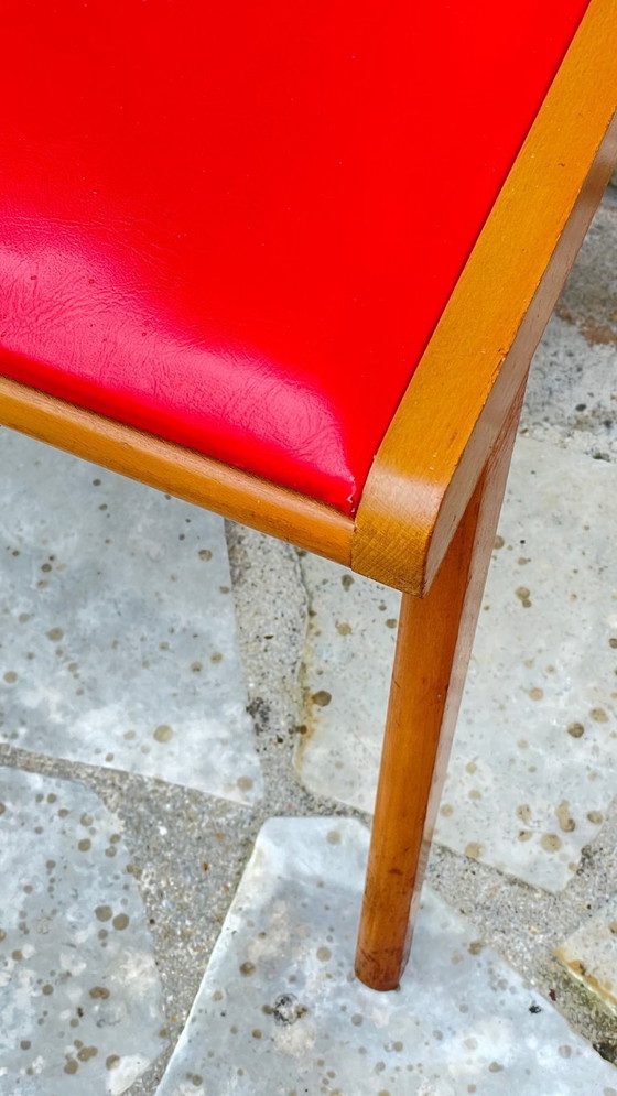 Image 1 of Sedia da ufficio anni '50 con gambe a compasso