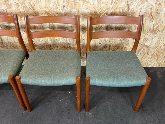 Image 1 of 4x 60s 70s Teakhouten Eetkamerstoel Niels O. Möller voor J.L. Møllers 60s