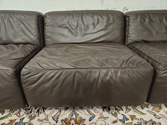 Image 1 of Divano modulare in pelle di design marrone scuro anni '70