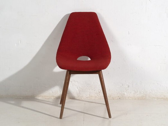 Sedie stile vintage rosso bordeaux (c.1950). Set di 2 pezzi #3 – Sedie da pranzo, Wood (photo 29 of 40)