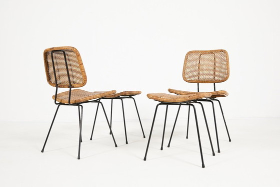 Image 1 of Set di sedie italiane in stile Mid-Century Modern degli anni '60.