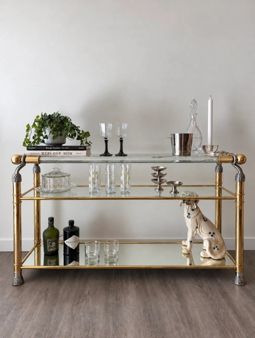Table d'appoint / Console de bar Hollywood Regency