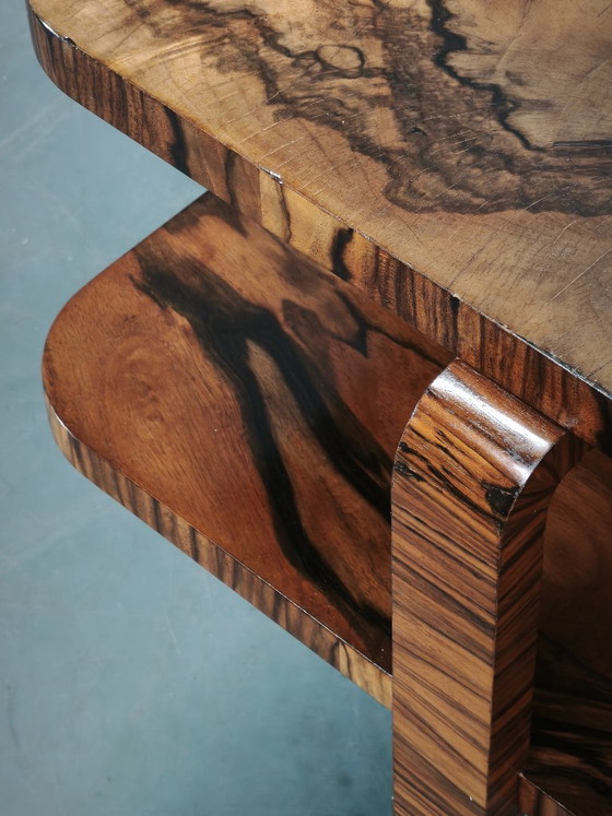 Tavolino da caffè Art Déco in noce a due livelli, anni '30, Cecoslovacchia – Tavolini da caffè, Wood (photo 7 of 12)