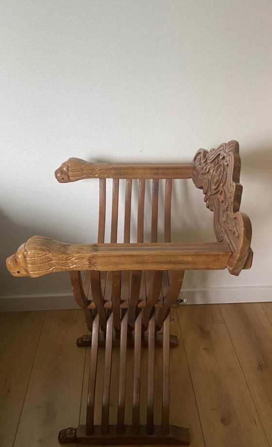 Image 1 of Chaise Savonarole, un rêve vintage italien