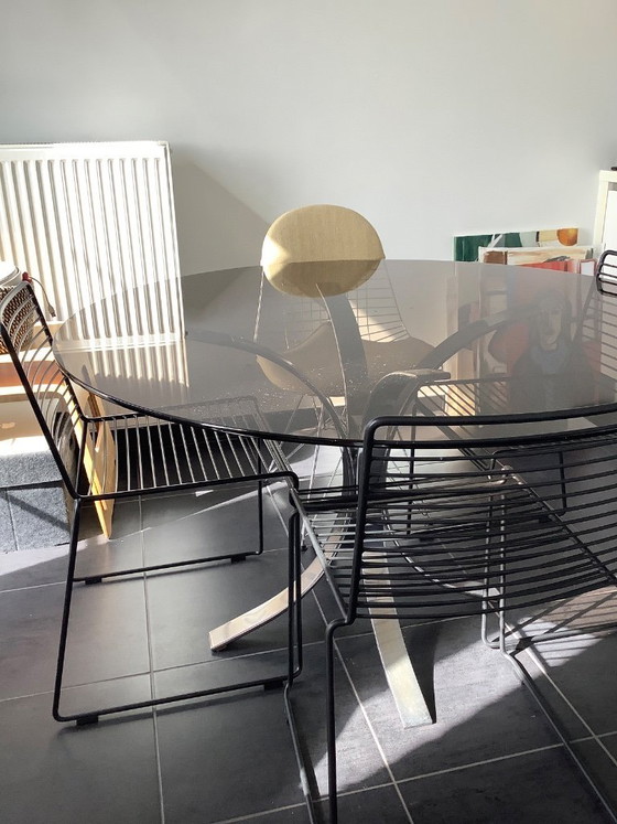 Image 1 of Runder Esstisch aus Glas, Osvaldo Borsani T69