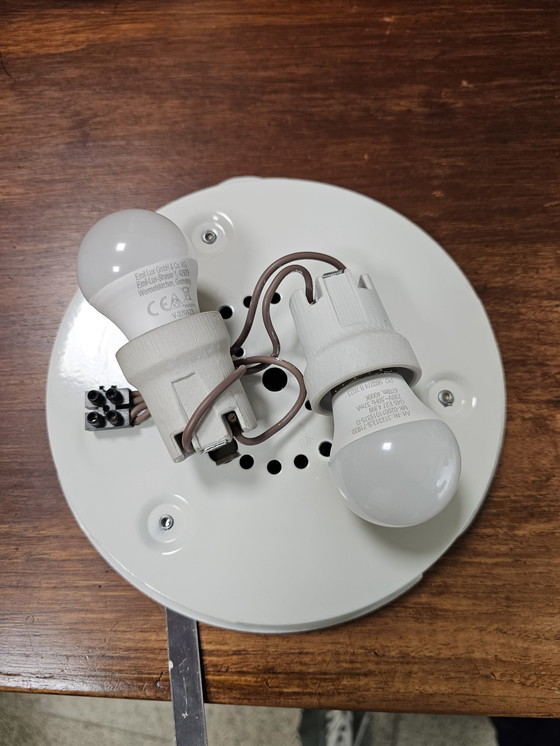 Image 1 of Murano Vetri ceiling lamp with swirl effect and unique pink shade Italy 1970s