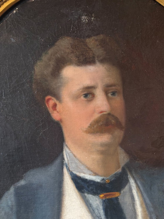 Oil on Canvas Portrait by Daniele Ranzoni, Late 19th Century – Paintings & Drawings (photo 3 of 11)