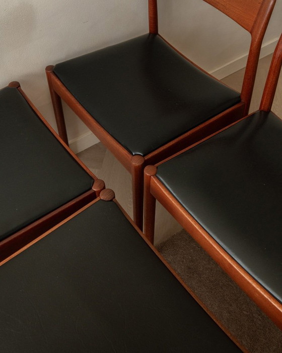 Deense moderne teakhouten eetkamerstoelen van Johannes Nørgaard, jaren 60, set van 5 – Johannes Norgaard (photo 16 of 18)