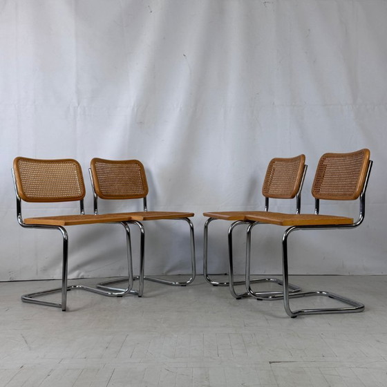Image 1 of Set of 4 “Cesca” Bauhaus-Style Chairs, Italy, 1980s