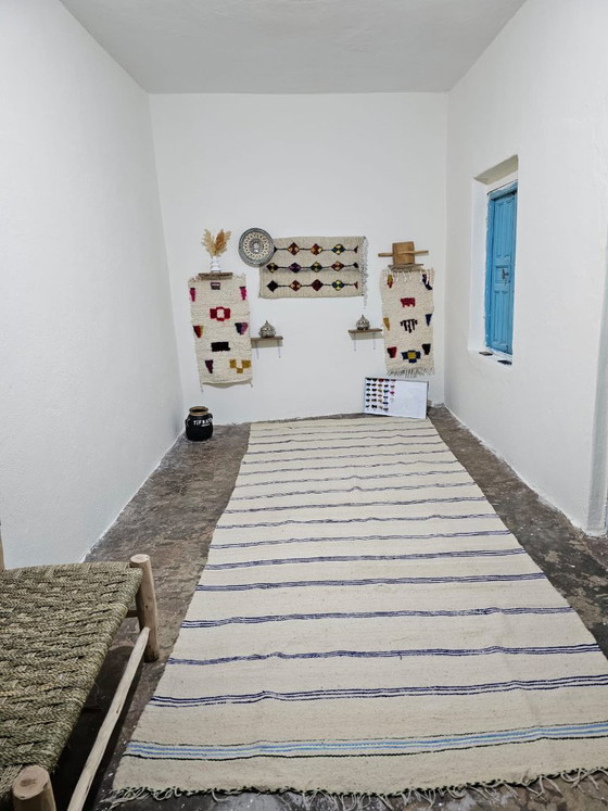 Antique Berber Kilim Rug - Unique Piece 390cm x 175cm – Rugs & carpets, Cotton, Wool (photo 4 of 9)