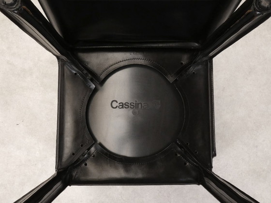 Cassina Cab 412 Stühle - schwarzes Leder, Esszimmerstühle, Vintage (Foto 15 von 15)