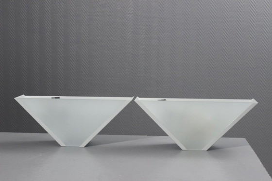 Image 1 of SCE Frankrijk - Paar vintage postmoderne Memphis-wandlampen uit de jaren 80.