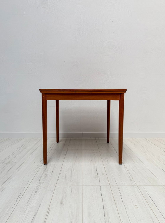 Image 1 of Tavolo da pranzo allungabile vintage danese in teak, disegnato da Poul Hundevad per Hundevad & Co., anni '60.