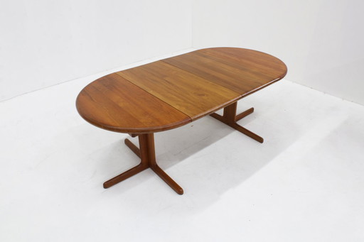 Vintage Danish round extendable dining table solid teak