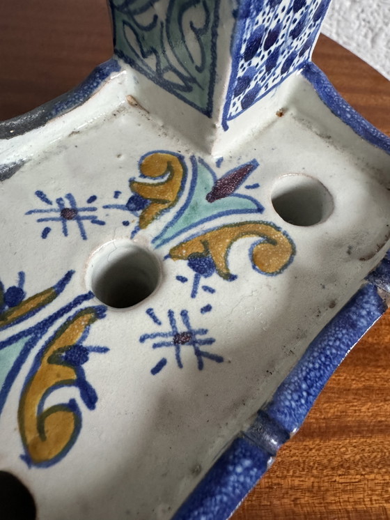 Image 1 of Antique Moroccan ceramic inkwell for illuminators