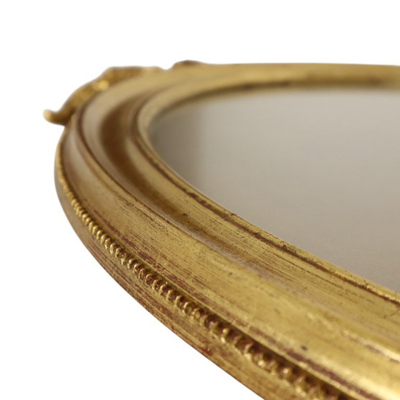 Classic Oval Gold Frame with Bow Ornament 63cm – Glass, Plastic (photo 13 of 14)