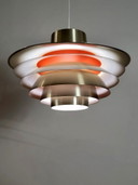 Vintage Verona pendant lamp in brass by Sven Middelboe for Nordisk Solar