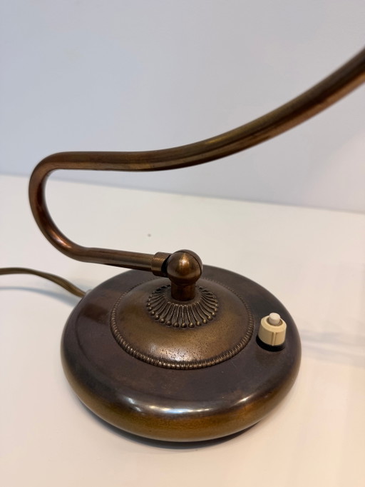 Vintage Adjustable Brass Desk Lamp – bureaulampen (photo 2 of 6)