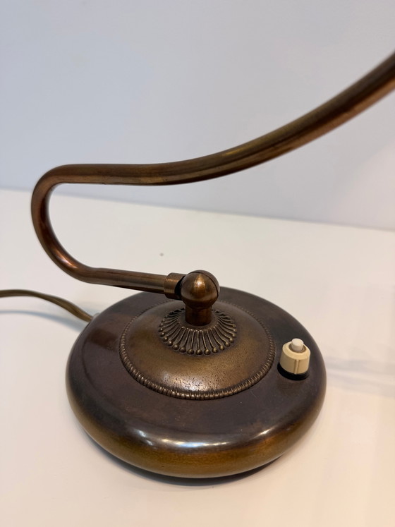 Vintage Adjustable Brass Desk Lamp (photo 2 of 6)