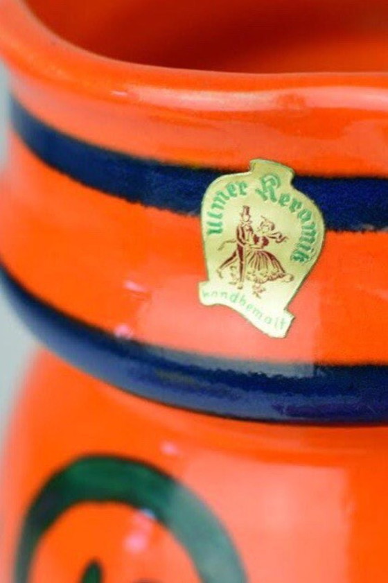 Image 1 of Ulmer Keramik West Germany karaf met bekers